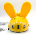 Glowing rabbit ears locomotive helmet ornament with Velcro base for attachment