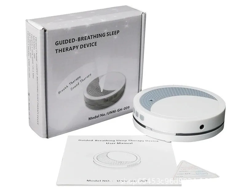 White ABS plastic sleep aid instrument with USB connection for anxiety and insomnia support