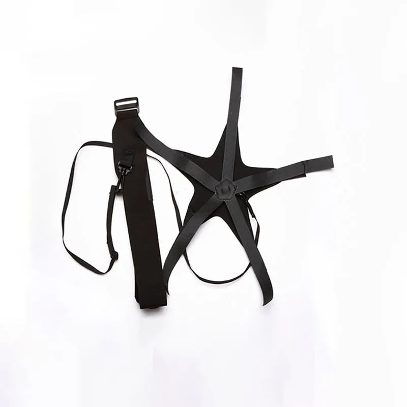 Black football juggling belt with 2 metre rope for ball control training