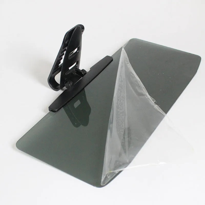 Black plastic driver anti-glare sun visor with ABS buckle and PMMA lens for general vehicle