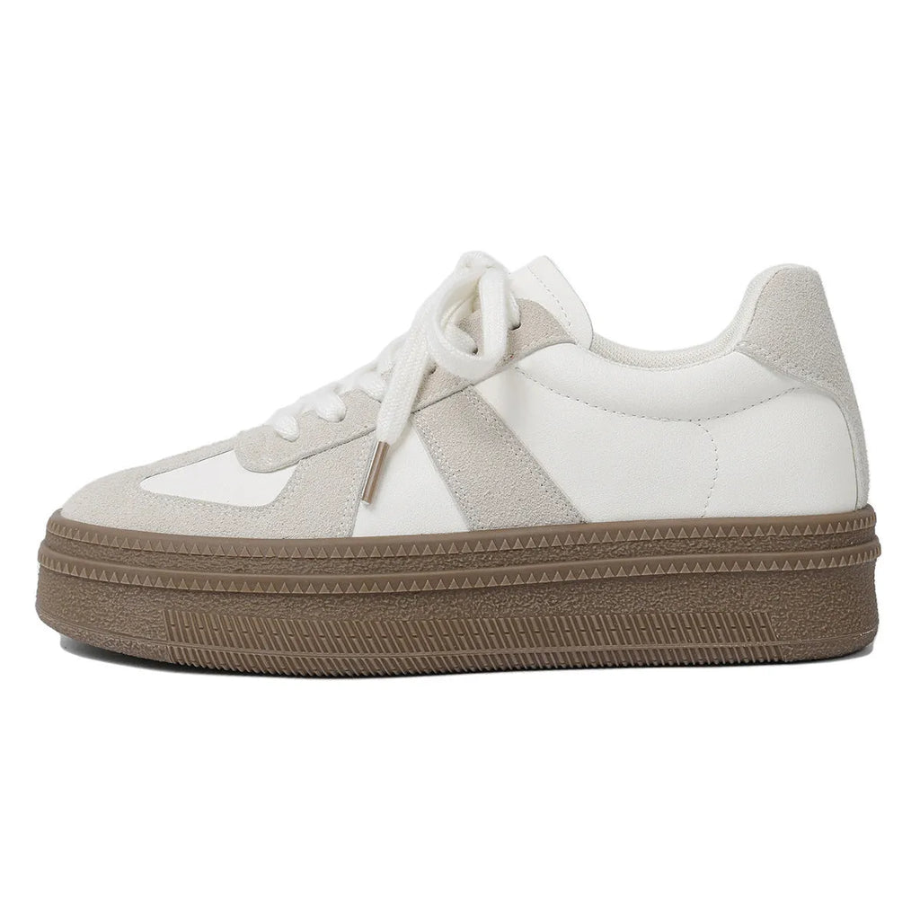 Retro round toe casual sports board shoes with matte upper and cross shoulder straps