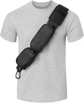 Black polyester passport crossbody bag with three pockets and tactical sling, compact 22.86 x 3.51 x 2.03 cm