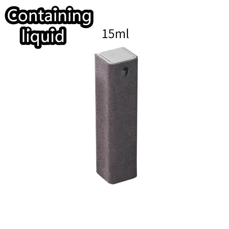 15ml phone screen cleaning spray bottle with flat protective case in multiple colour options