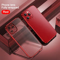 Frosted solid colour TPU soft shell mobile phone case for Apple iPhone 12 models on a table.