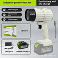Brushless turbo fan industrial hair dryer with 21V lithium battery in green colour