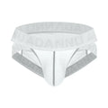 Single layer see-through nylon mesh men's low waist briefs in solid colour, quick-drying design