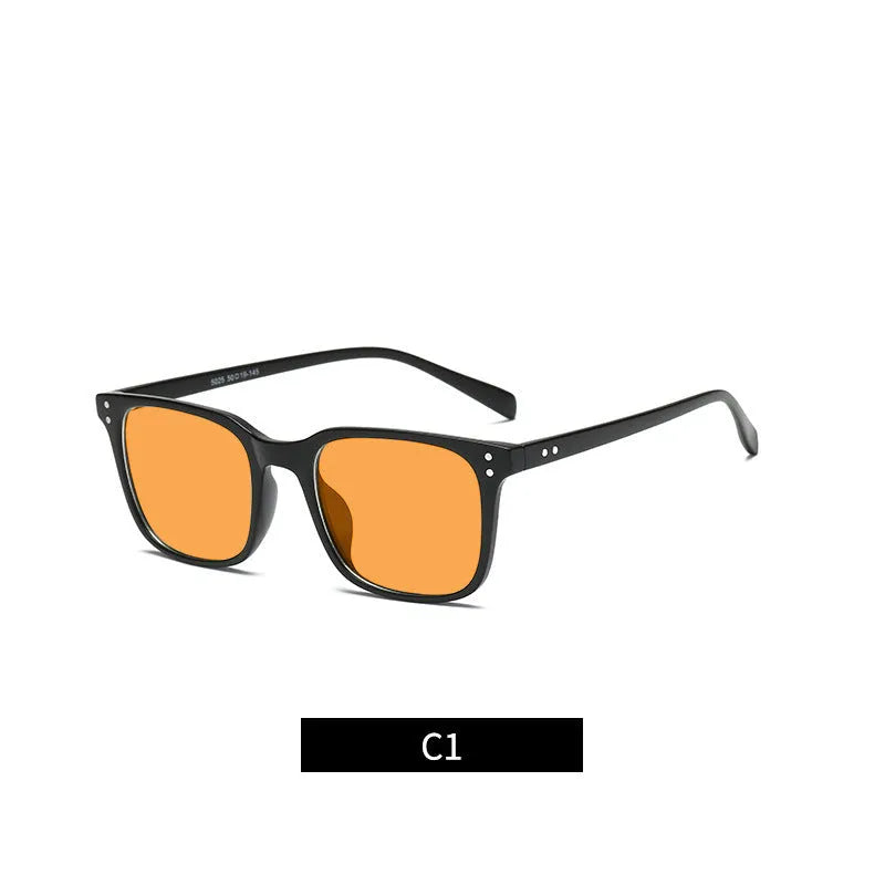 Orange lens colour changing anti-blue light glasses with a TR90 frame.