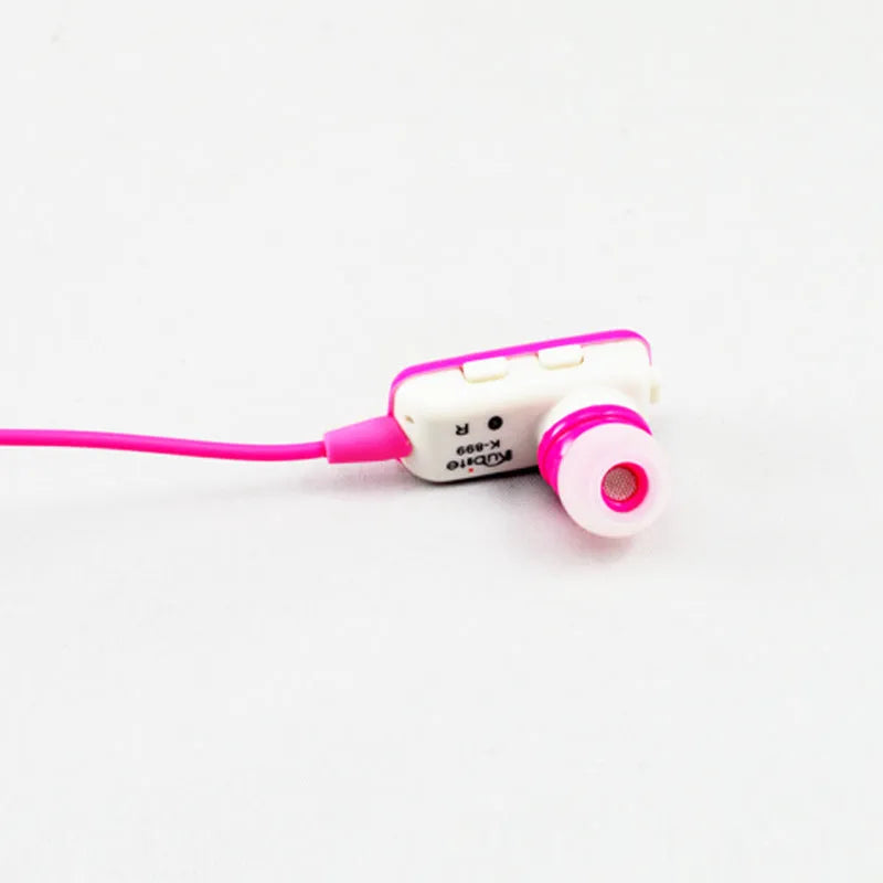 In-ear Bluetooth headset in blue with earplug design and Bluetooth 4.0, 55mAh battery