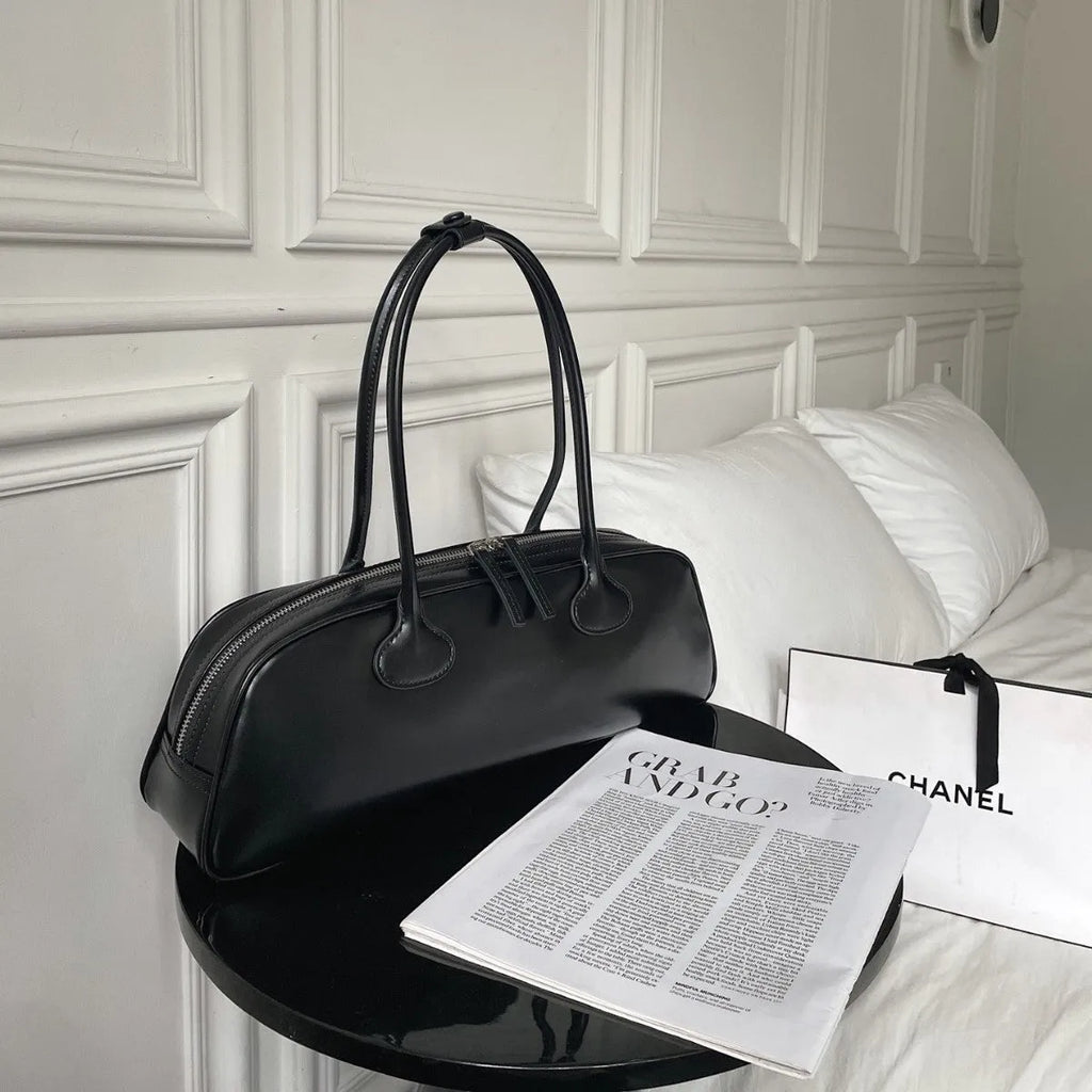 Women's genuine first layer cowhide oval single-shoulder bag 41cm European American retro style