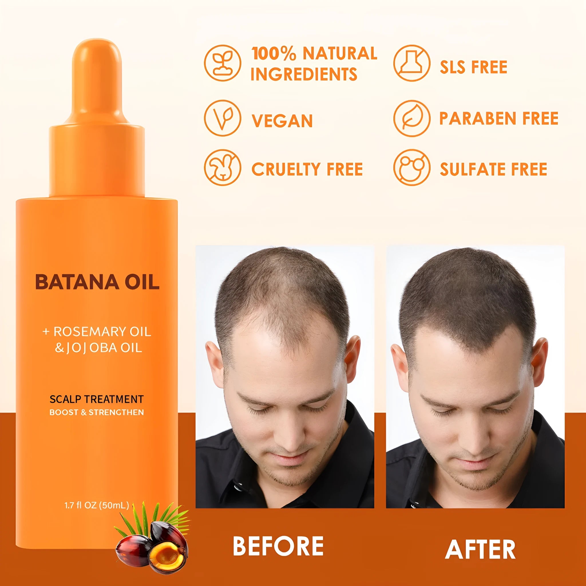 Batana hair care supple hair repair dry oil 60ml white bottle for damaged and frizzy hair treatment