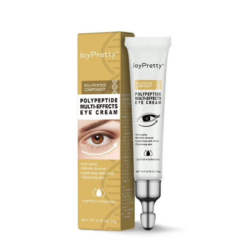Tube of 20g peptide eye cream for dark circles and puffiness reduction.