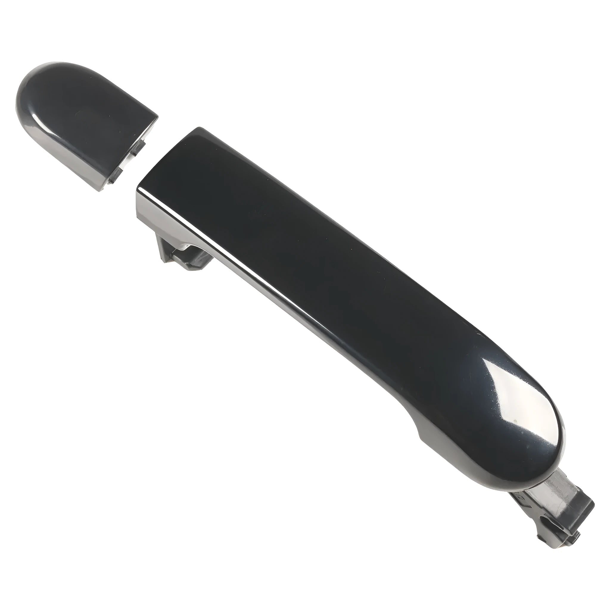 Left front car door handle 82641-EL12A in black ABS plastic for Nissan replacement