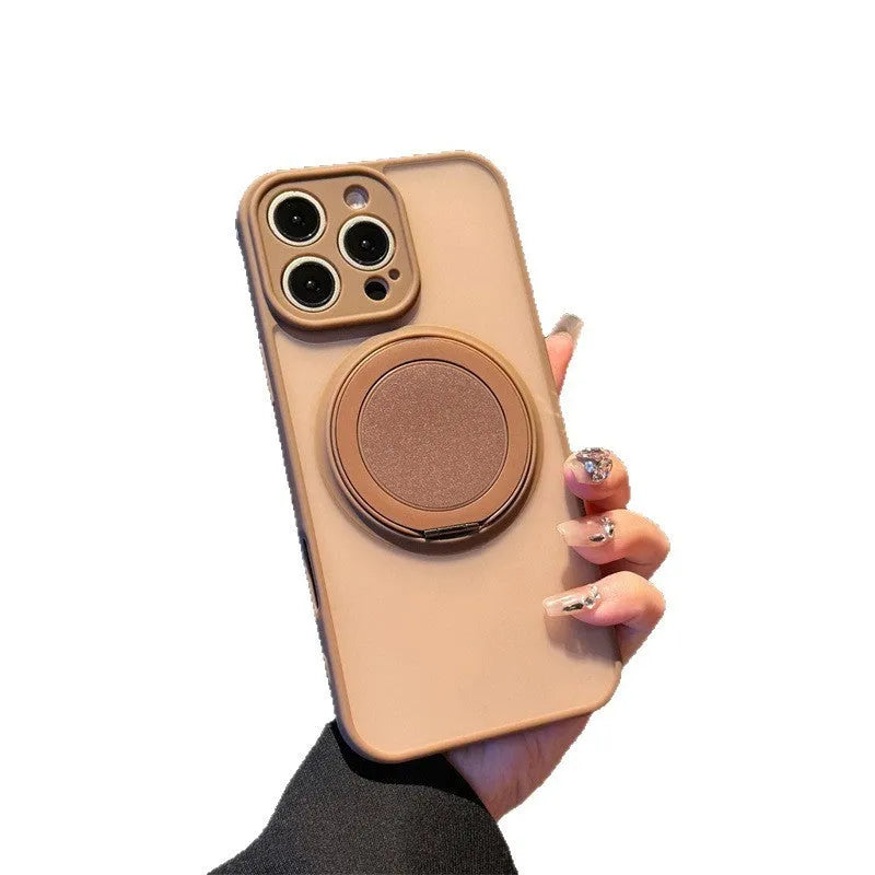 Magnetic rotating bracket frosted phone case for iPhone 17 in multiple colour options