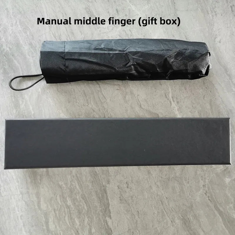 Tri-fold folding umbrella with iron frame and plastic handle in various colour styles