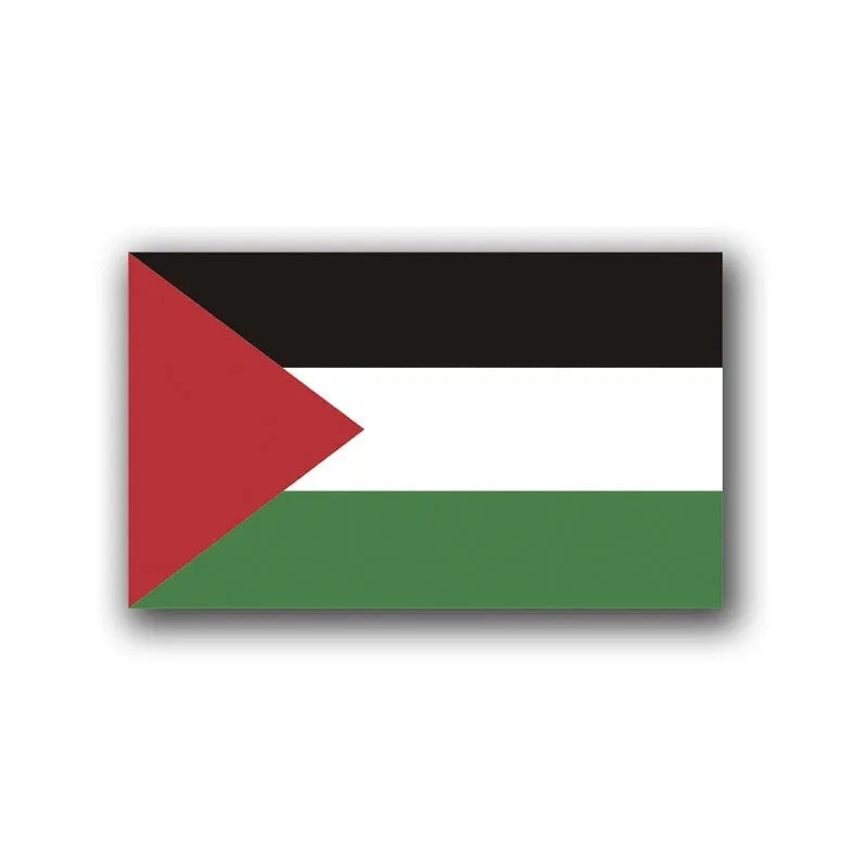 Palestinian flag decal sticker in three colour variations for car windows and personal items