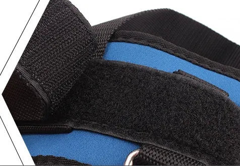 Cotton foot rope ankle strap with steel buckle for leg training in black, blue, and rose red