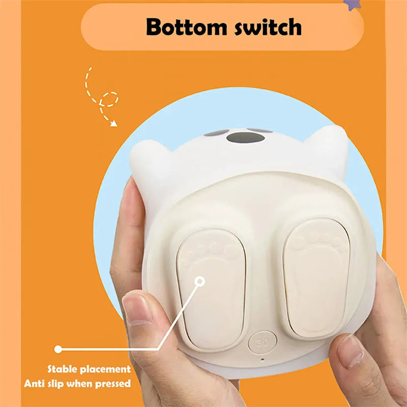 Silicone touch sensor night light for children's bedrooms with portable handheld design