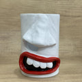 American-style fun design resin tissue box cover for desktop decoration, 8.5 cm by 14.6 cm.