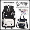 Girls waterproof school backpack in pink colour with curved shoulder straps and spine protection features