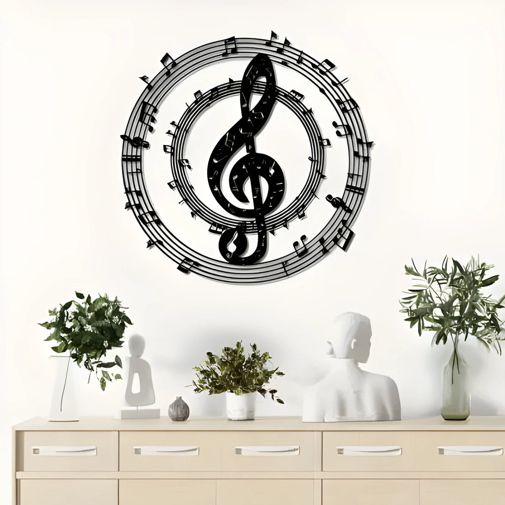 Black iron geometric wall pendant decoration for modern simplicity living room or bedroom