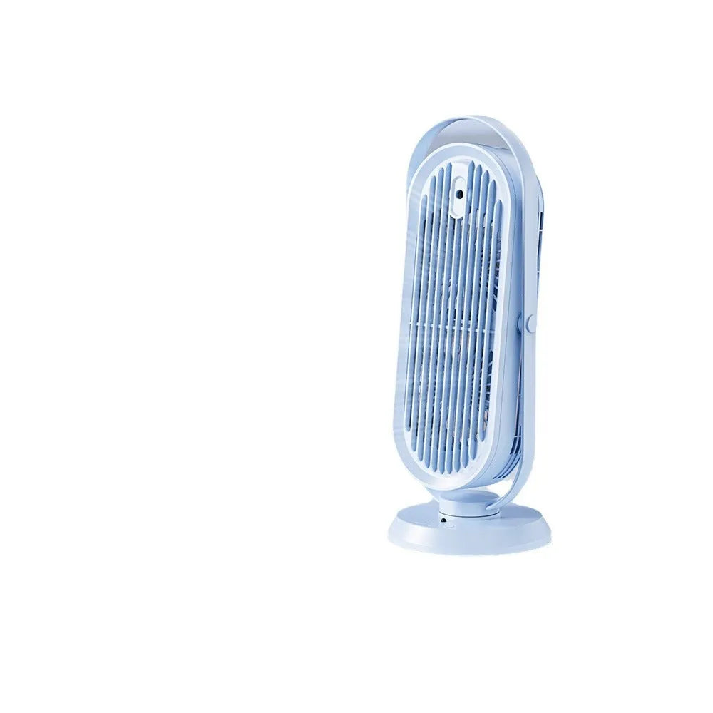 Desktop tower fan with humidifier spray function in white finish with USB cable and remote control