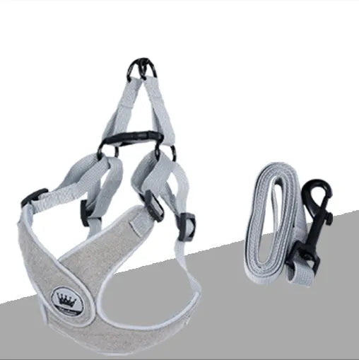 Adjustable mesh dog and cat harness vest in multiple colours with leash