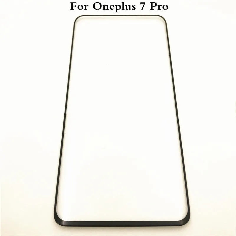 OnePlus 7 Pro replacement touch screen with OCA cover showing glass panel and logo