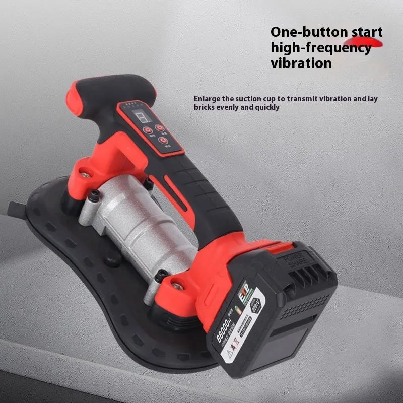 21V battery-operated tile laying machine with suction base and adjustable controls for ceramic tile installation