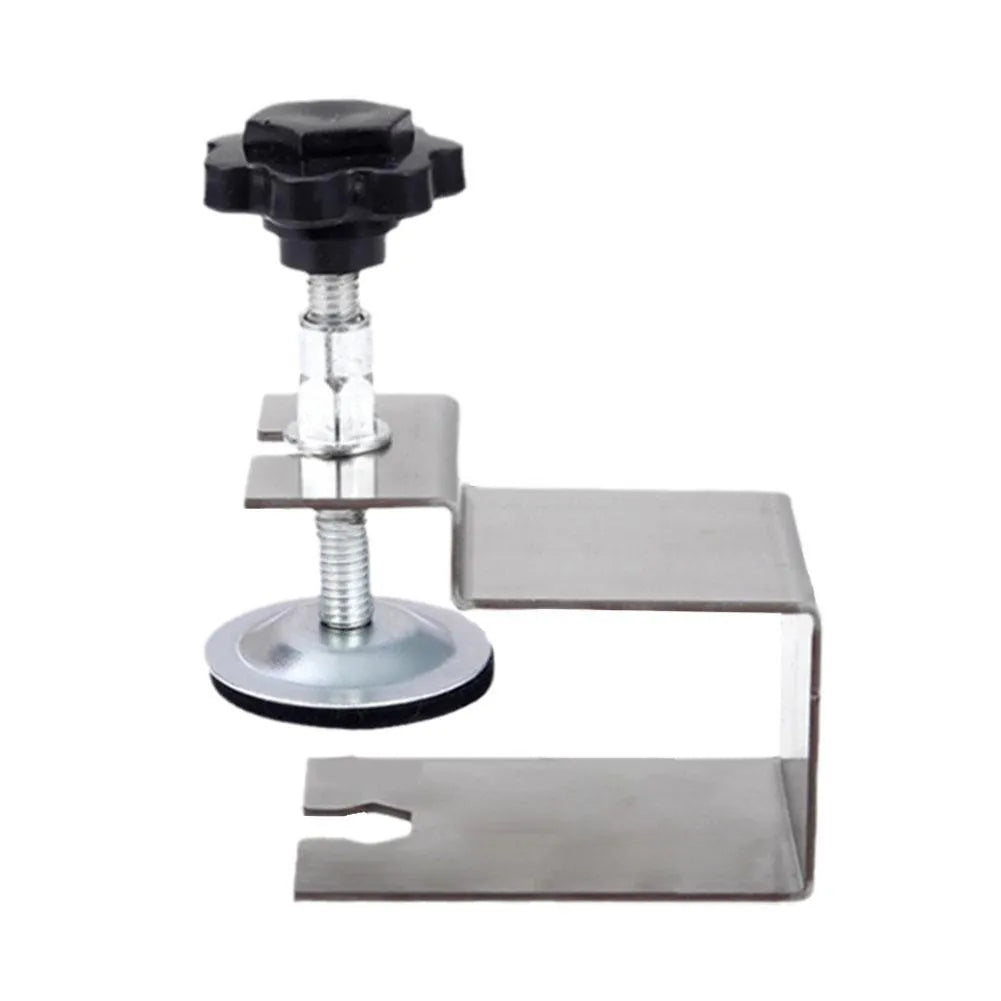 Drawer panel fixing clip showing dual-use, three-use, and U-clip formats in stainless steel or galvanised metal