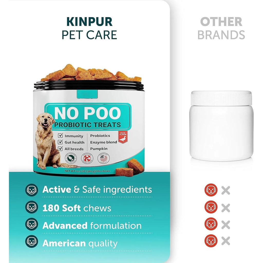 180 pumpkin-flavoured probiotic chewable tablets for dogs in sealed container