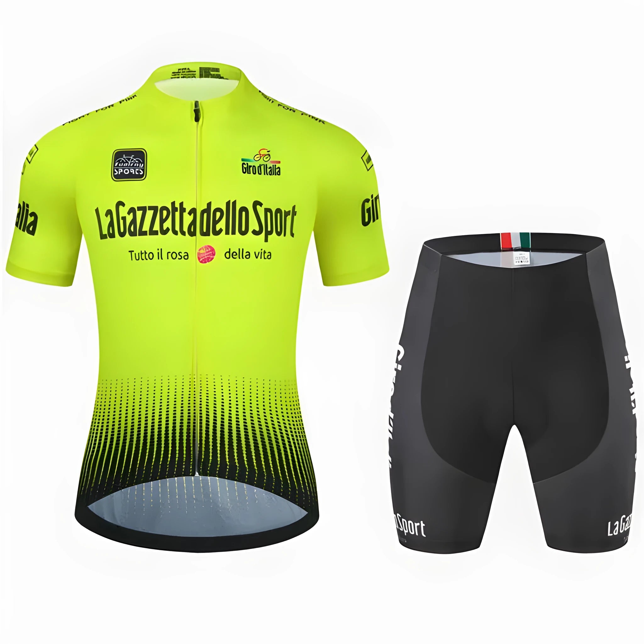 Road cycling short sleeve suit in quick-dry polyester fabric for summer riding