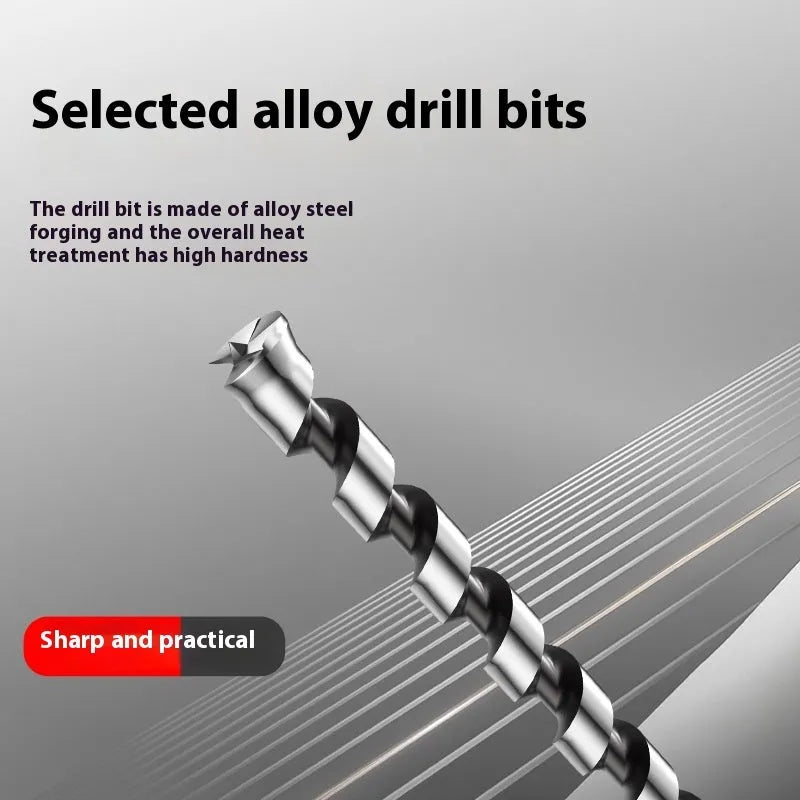 Square hole drill bit woodworking tool set with 12.7mm sleeve and core components