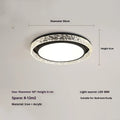 Nordic iron and acrylic ceiling lamp 50cm diameter with three-colour dimming, shown in white finish