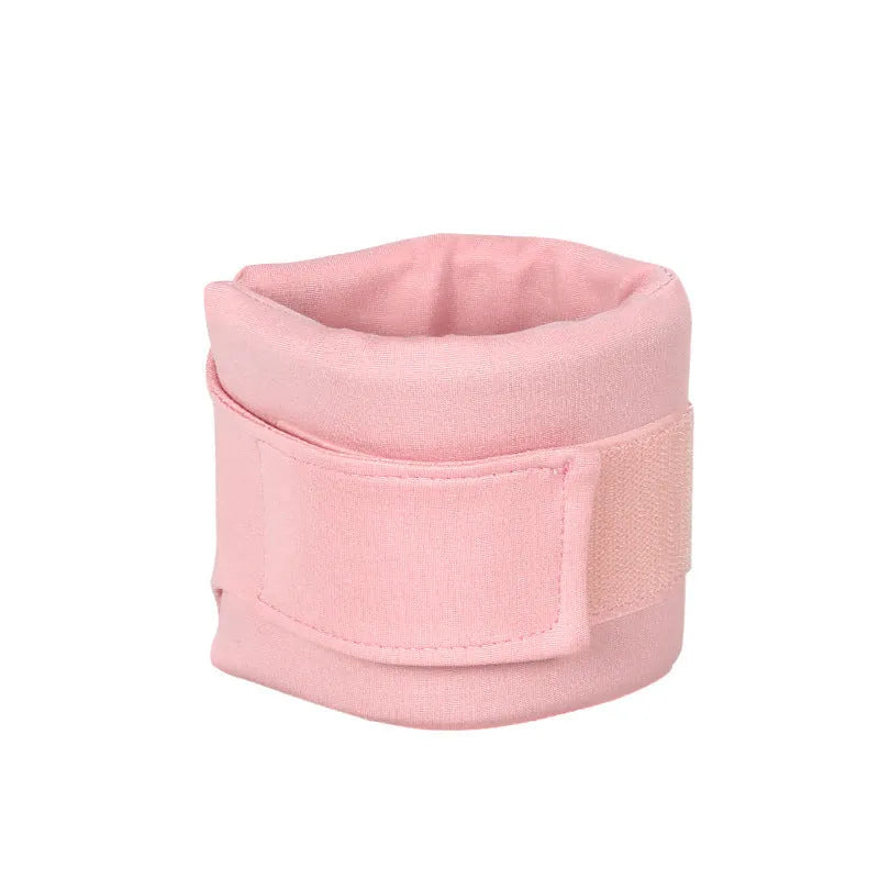 Soft grey recovery cone collar for cats and dogs with size measurement chart