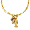 Stainless Steel Plated 18K Gold Necklace Little Fish Spring Fastener Animal O-Shaped Chain for Women Affordable Luxury Style Gold
