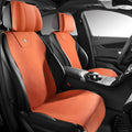 Tailored ultra-thin leather car seat cover with gradient hole design in a choice of colours.