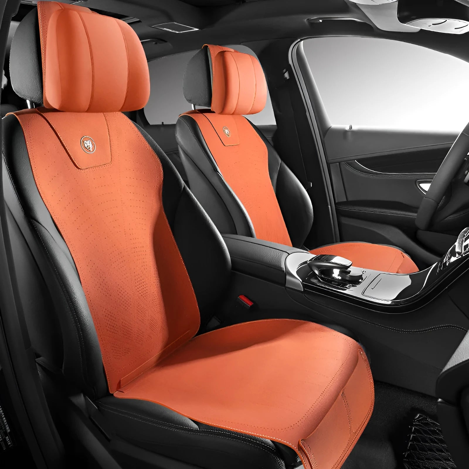Tailored ultra-thin leather car seat cover with gradient hole design in a choice of colours.