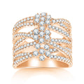 Moissanite wedding ring set in rose gold on S925 silver with platinum plating, gift box, and GRA certificate