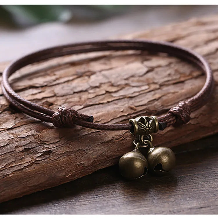 Small dog nylon rope collar with brass bell or buckle option in black, red, or coffee colour.