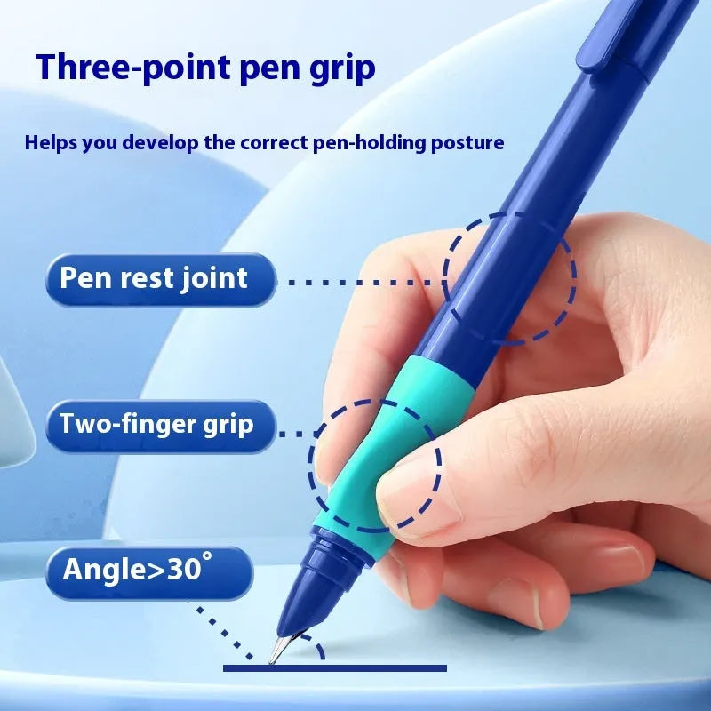 Boxed Student Posture Correction Pen in blue, green gradient, purple, and orange colour options.