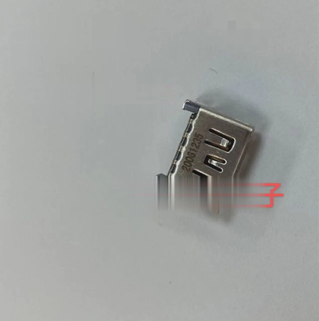 Silver-coloured HDMI interface host socket for games console accessories