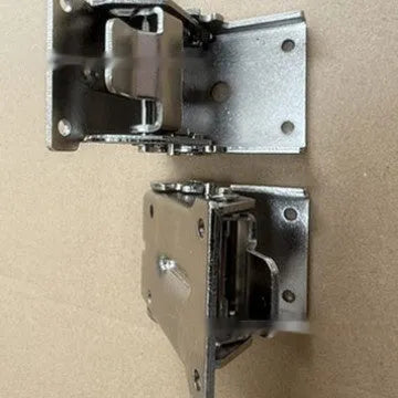 Furniture foot folding invisible hinge in electroplated finish for 0-90 degree cabinet doors.