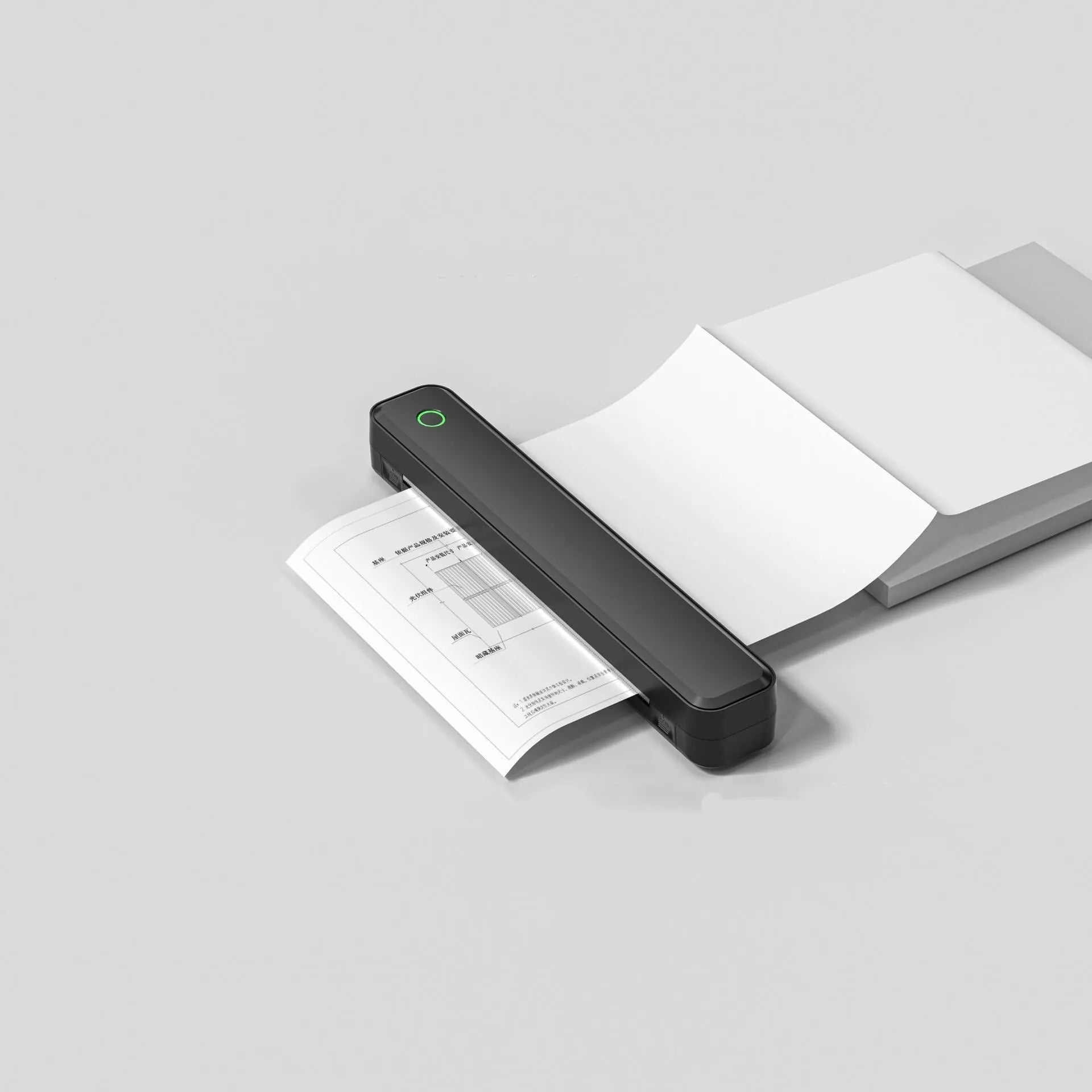 Bluetooth thermal printer for mobile drawing printing in black or white, compact 295mm desktop size