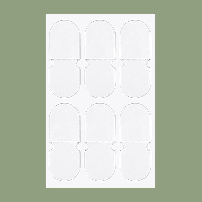 Transparent and frosted disposable ear patches for hair styling support with backing paper