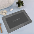 Modern simple diatom mud bathroom floor mat with non-slip rubber backing in Baikal blue colour.
