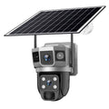 V380 outdoor security camera with solar panel, 4MP dual light full colour night vision, 349 by 210 by 233 mm