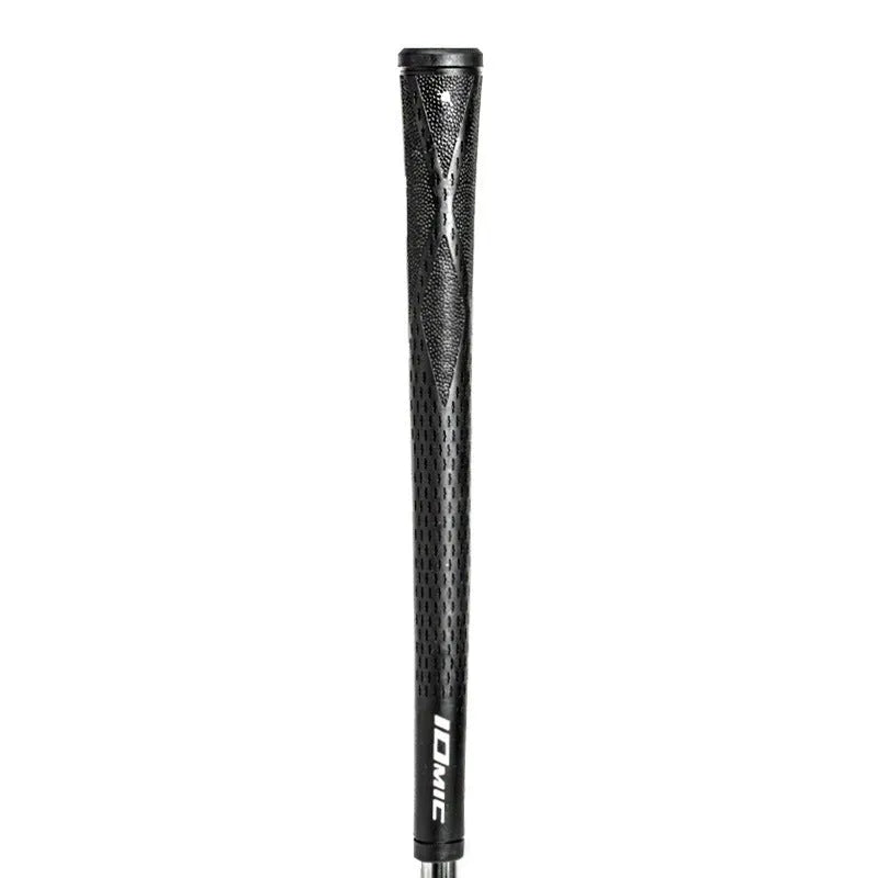 Close-up of a TPE golf club grip showing cross-hatch texture, displayed in red colour option.