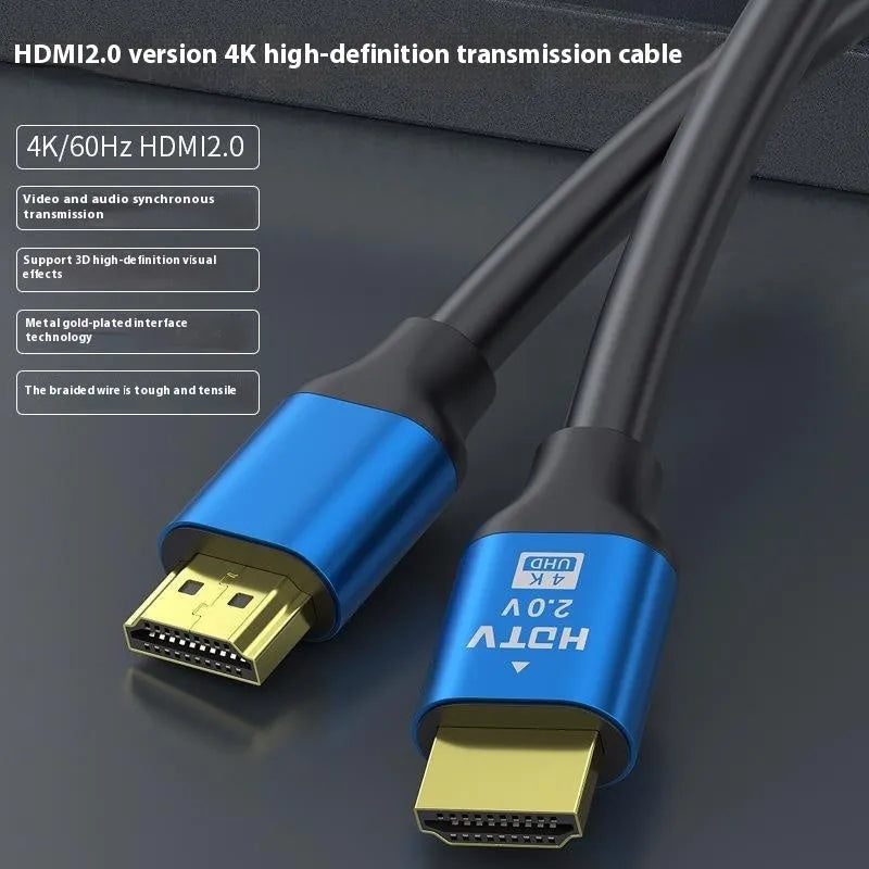 1.5 metre black HDMI cable with gold-plated aluminium alloy connectors for computer monitors