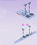 Purple multifunctional split supine board skiing machine integrated home fitness equipment