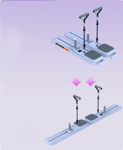 Purple multifunctional split supine board skiing machine integrated home fitness equipment